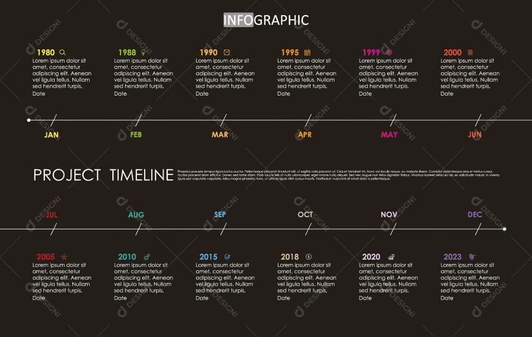 Ilustração de Informações de Infográficos Coloridos Vetor EPS