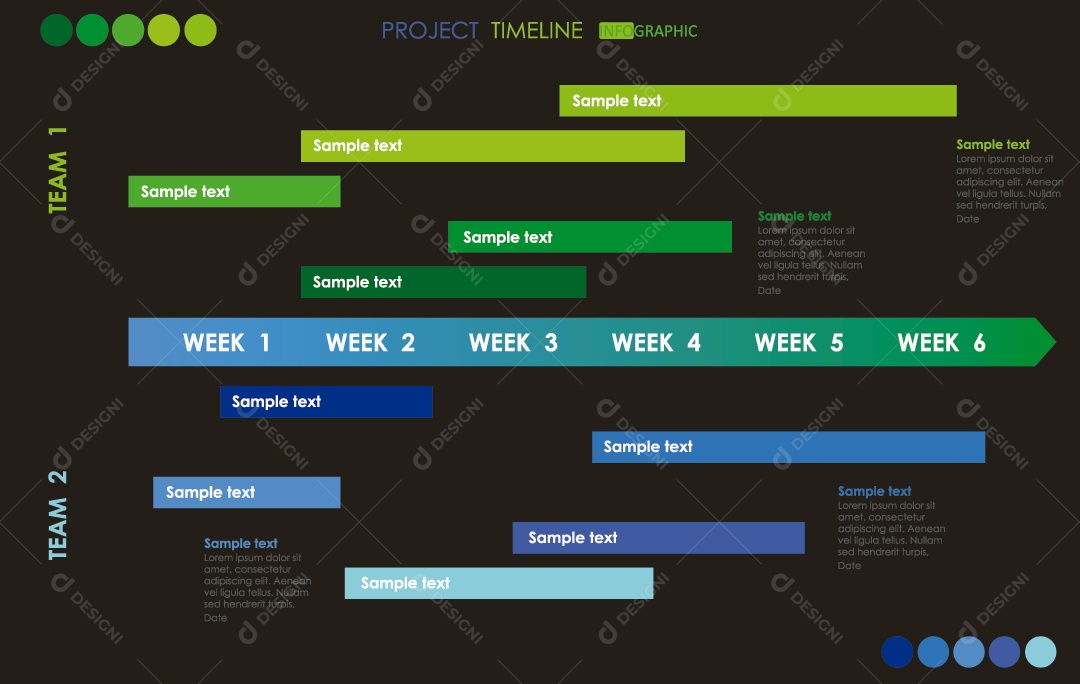 Infográficos Coloridos Ilustração Vetor EPS