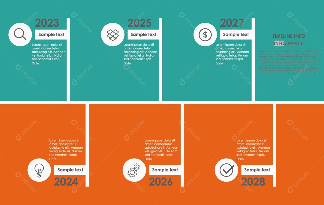 Infográficos Coloridos Ilustração Vetor EPS