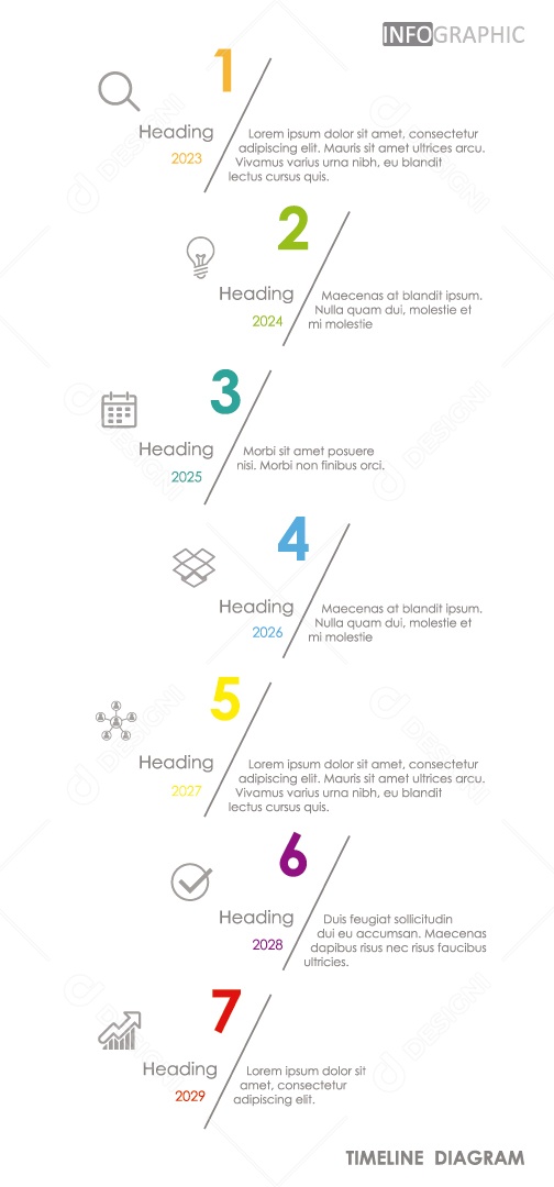 Infográficos Coloridos Ilustração Vetor EPS