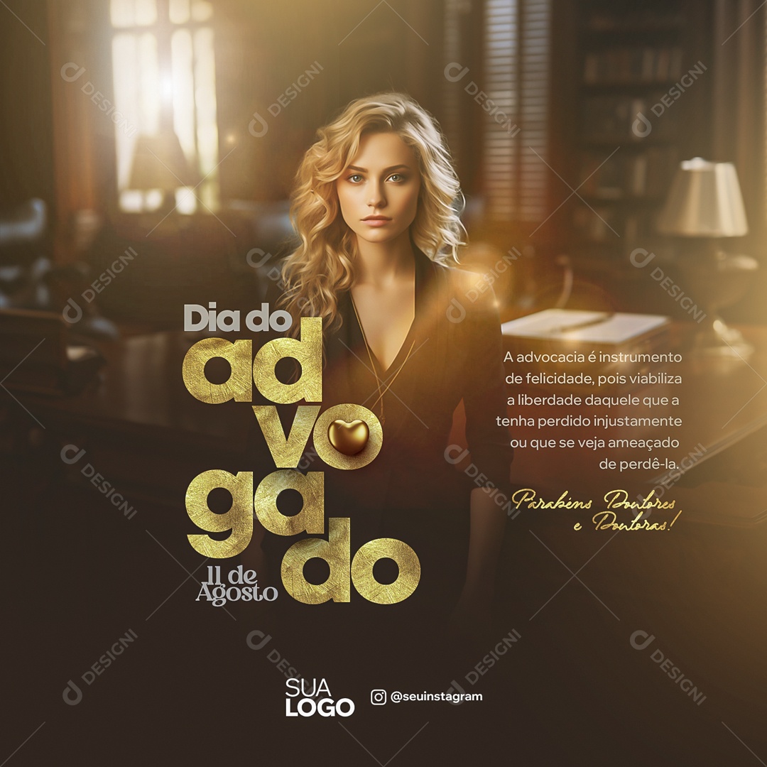 Social Media Dia Do Advogado 11 De Agosto PSD Editável