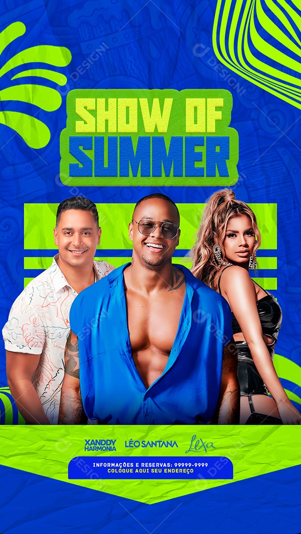 Story Show Of Summer Flyer Social Media PSD Editável