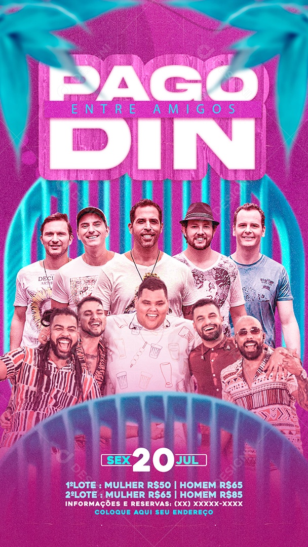 Story Pagodin Flyer Social Media PSD Editável