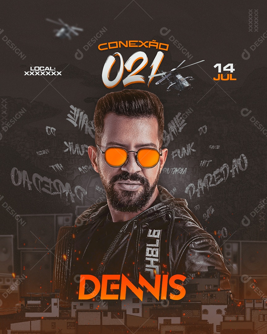 Flyer Dennis Social Media PSD Editável