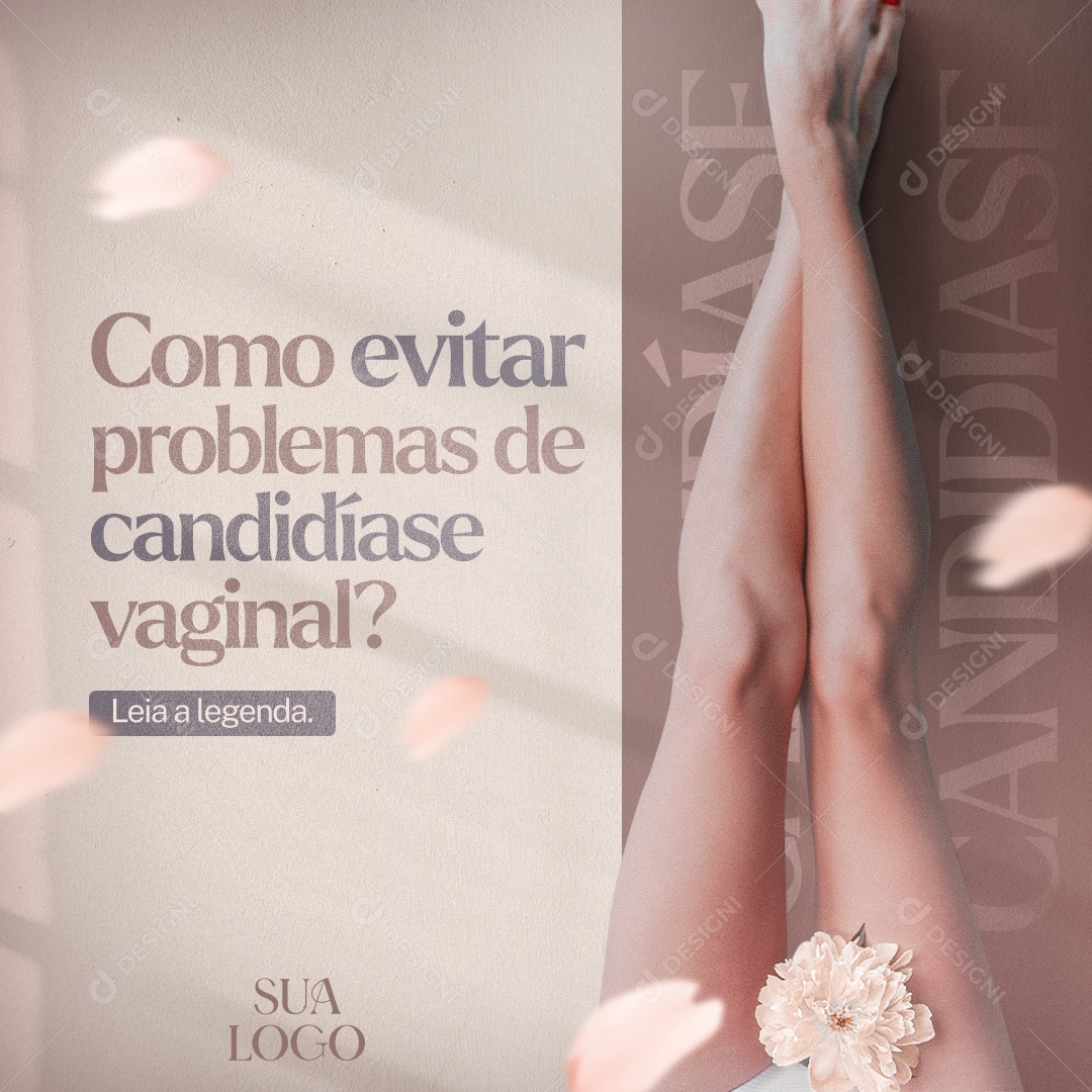 Como Evitar Problemas de Candidíase Ginecologista Social Media PSD Editável