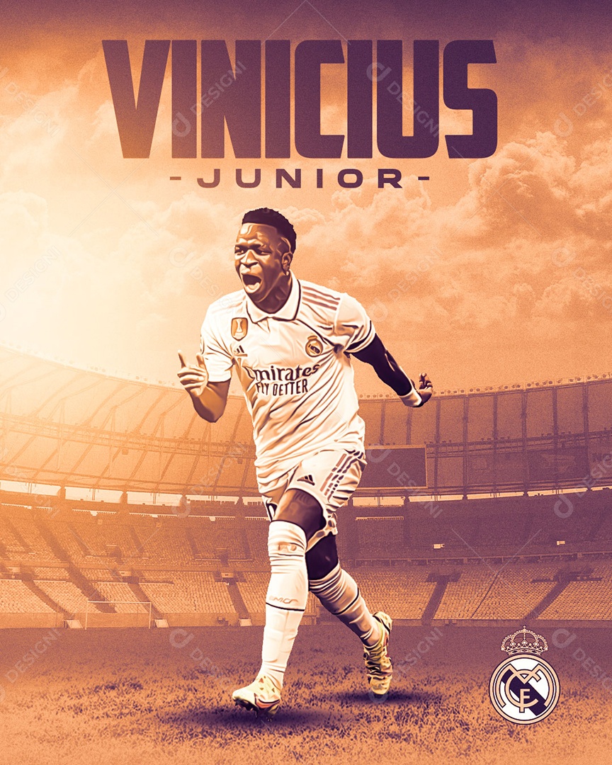 Social Media Vinicius Junior Real Madrid PSD Editável