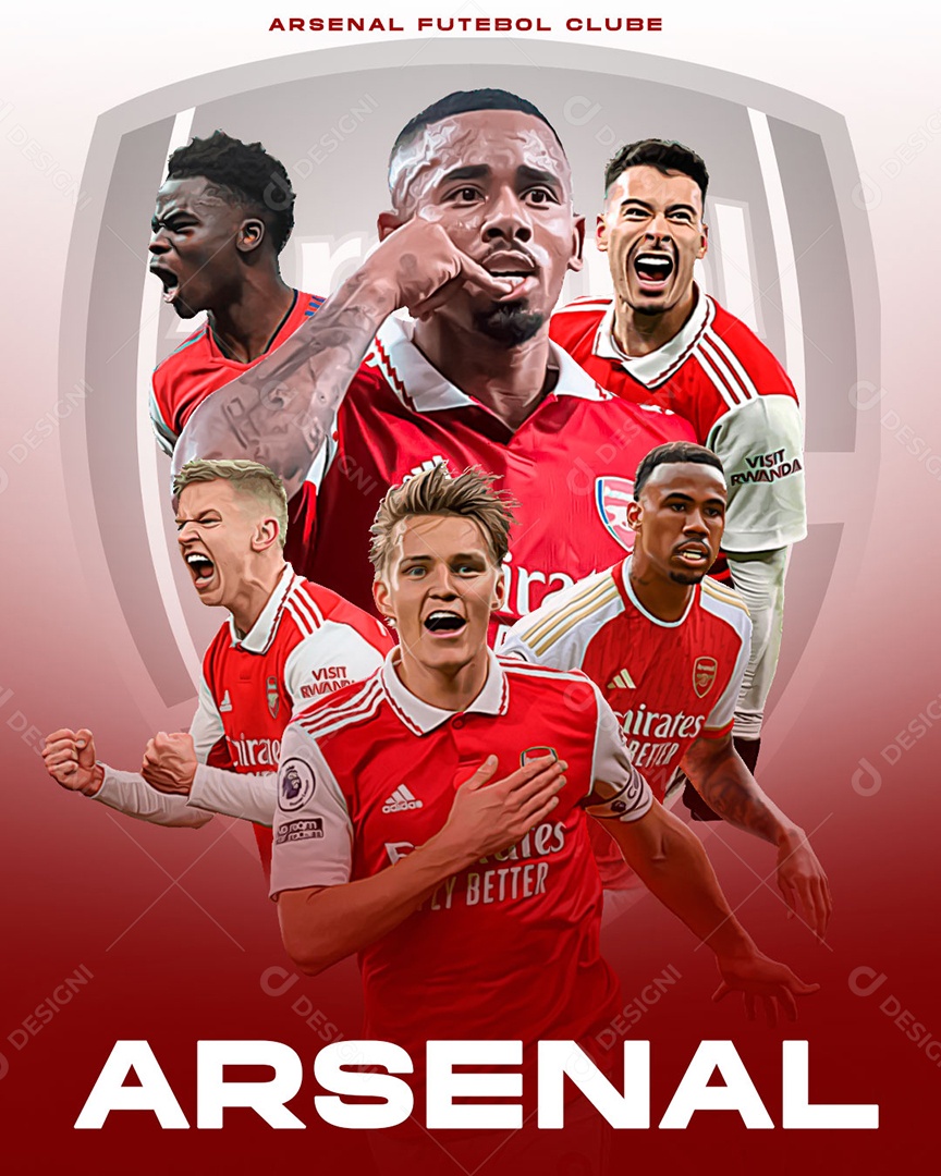 Futebol Arsenal Futebol Clube Social Media PSD Editável