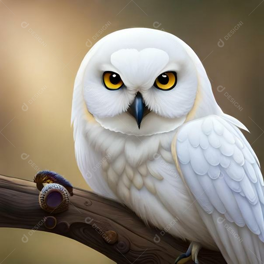 Detalhes coruja branca