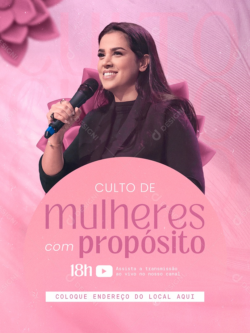 Culto de Mulheres Com Propósito Social Media PSD Editável