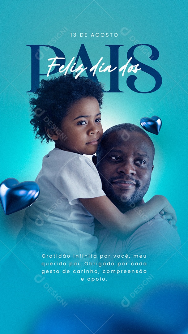 Story Feliz Dia Dos Pais Gratidão Infinita por Você Social Media PSD Editável