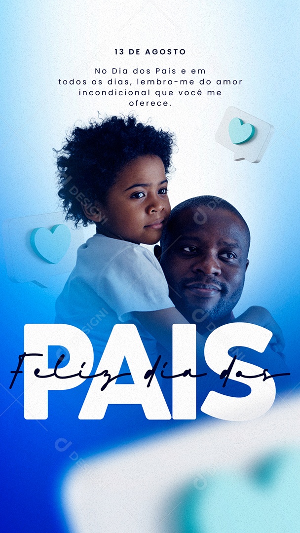 Stroy Dia Dos Pais Lembro-me do Amor Incondicional que Você me Oferece Social Media PSD Editável