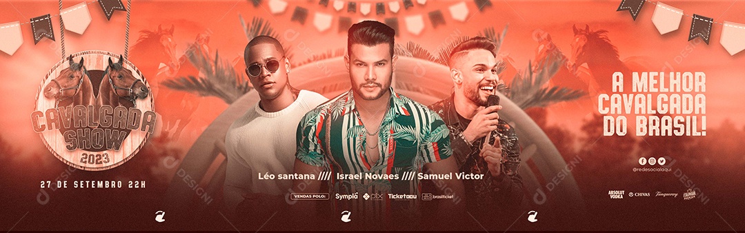 Social Media Flyer Carrossel A Melhor Cavalgada Do Brasil PSD Editável