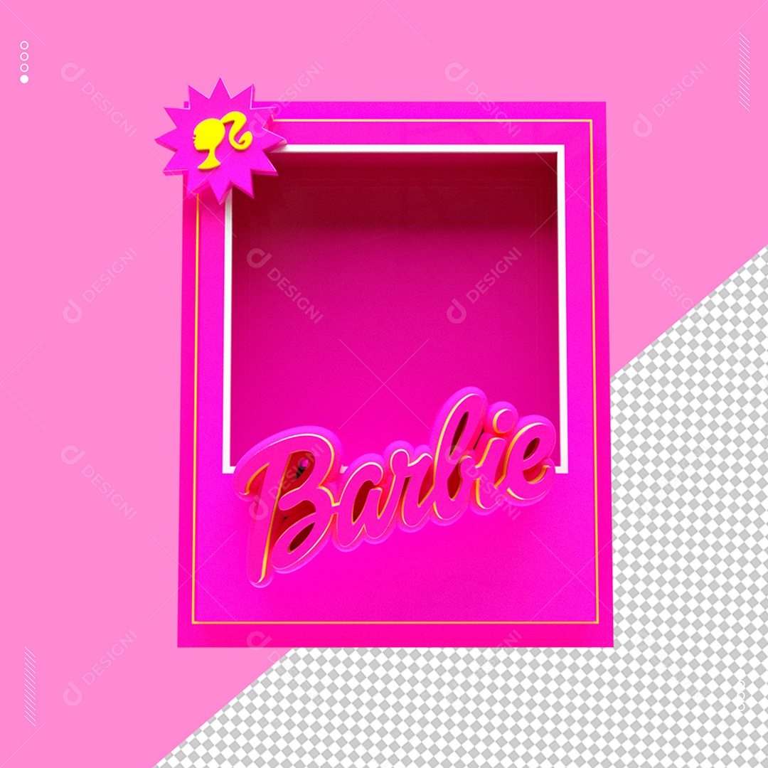 Elemento 3D Caixa Da Barbie Para Composição PSD