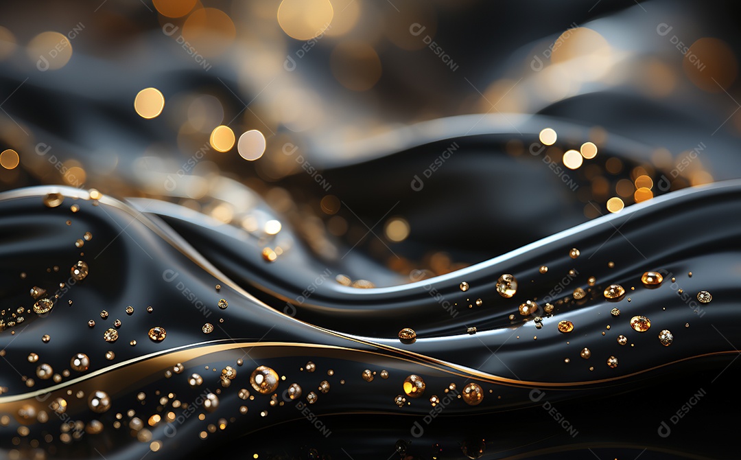 Background de luzes e pontos de ouro