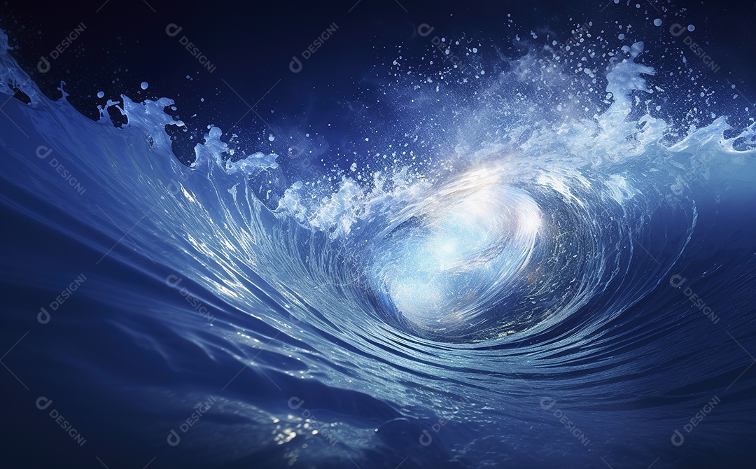 Fundo de Ondas Azuis estilo Águ