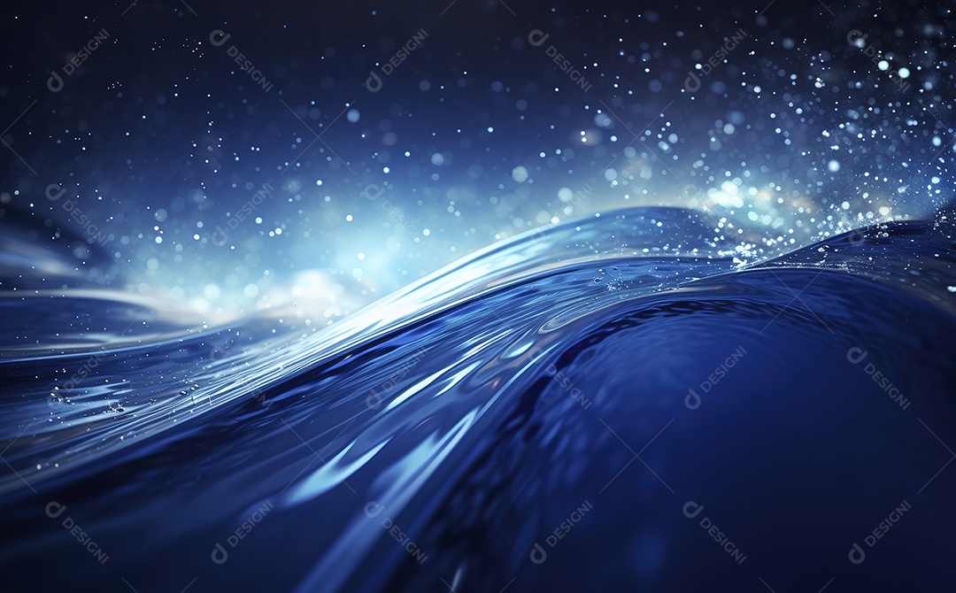 Fundo de Ondas Azuis estilo Águ