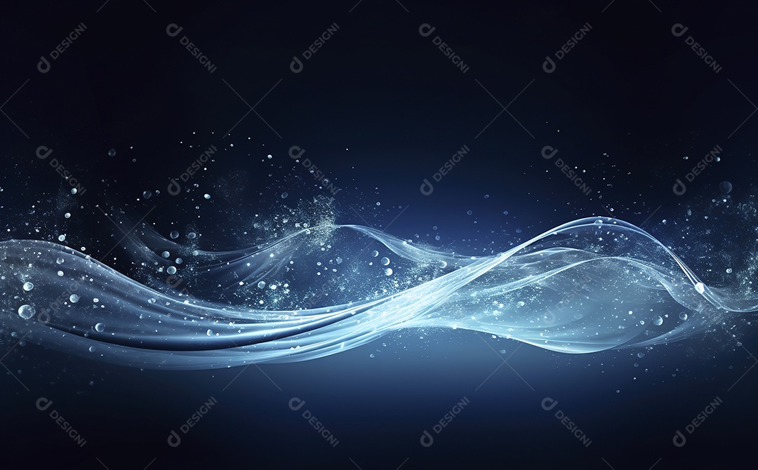 Fundo de Ondas Azuis estilo Águ