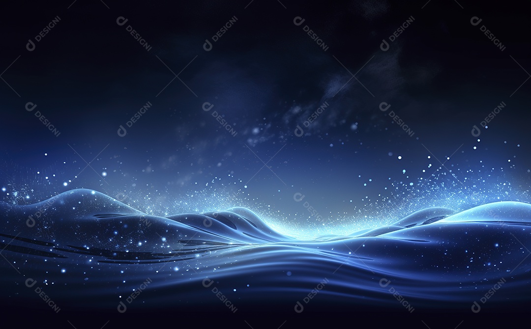 Fundo de Ondas Azuis estilo Águ