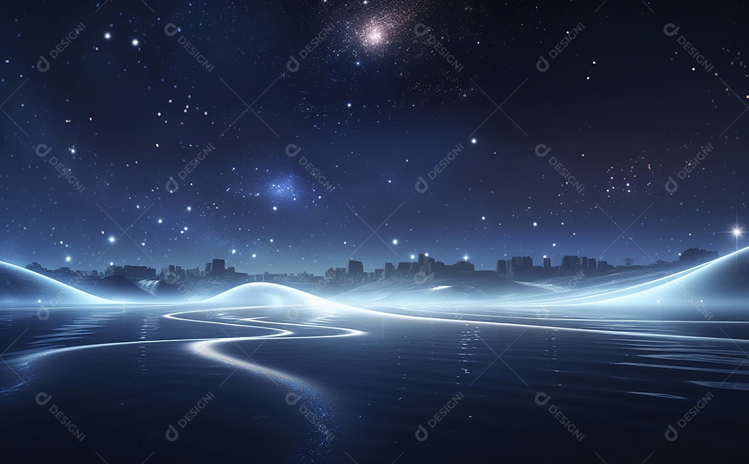 Fundo de Ondas Azuis estilo Águ