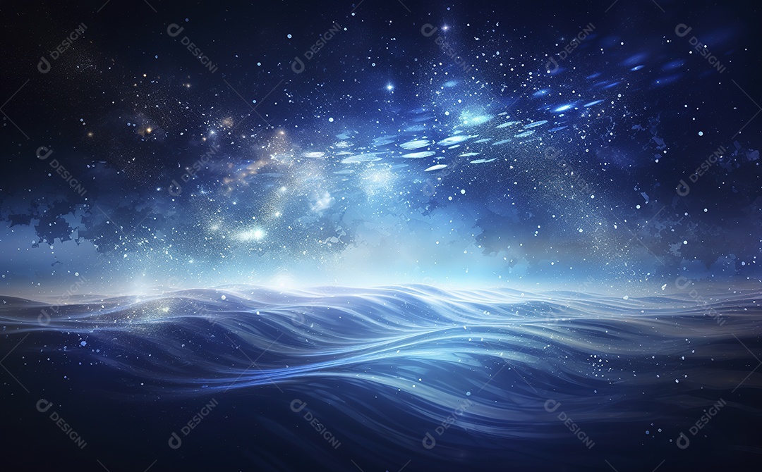 Fundo de Ondas Azuis estilo Águ