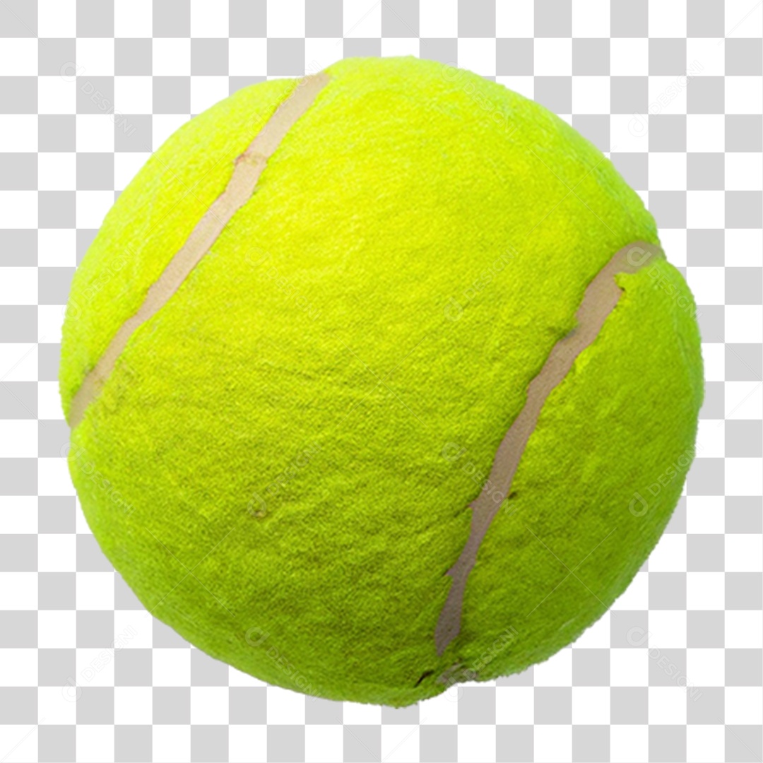 Bola de Tênis Amarela PNG Transparente