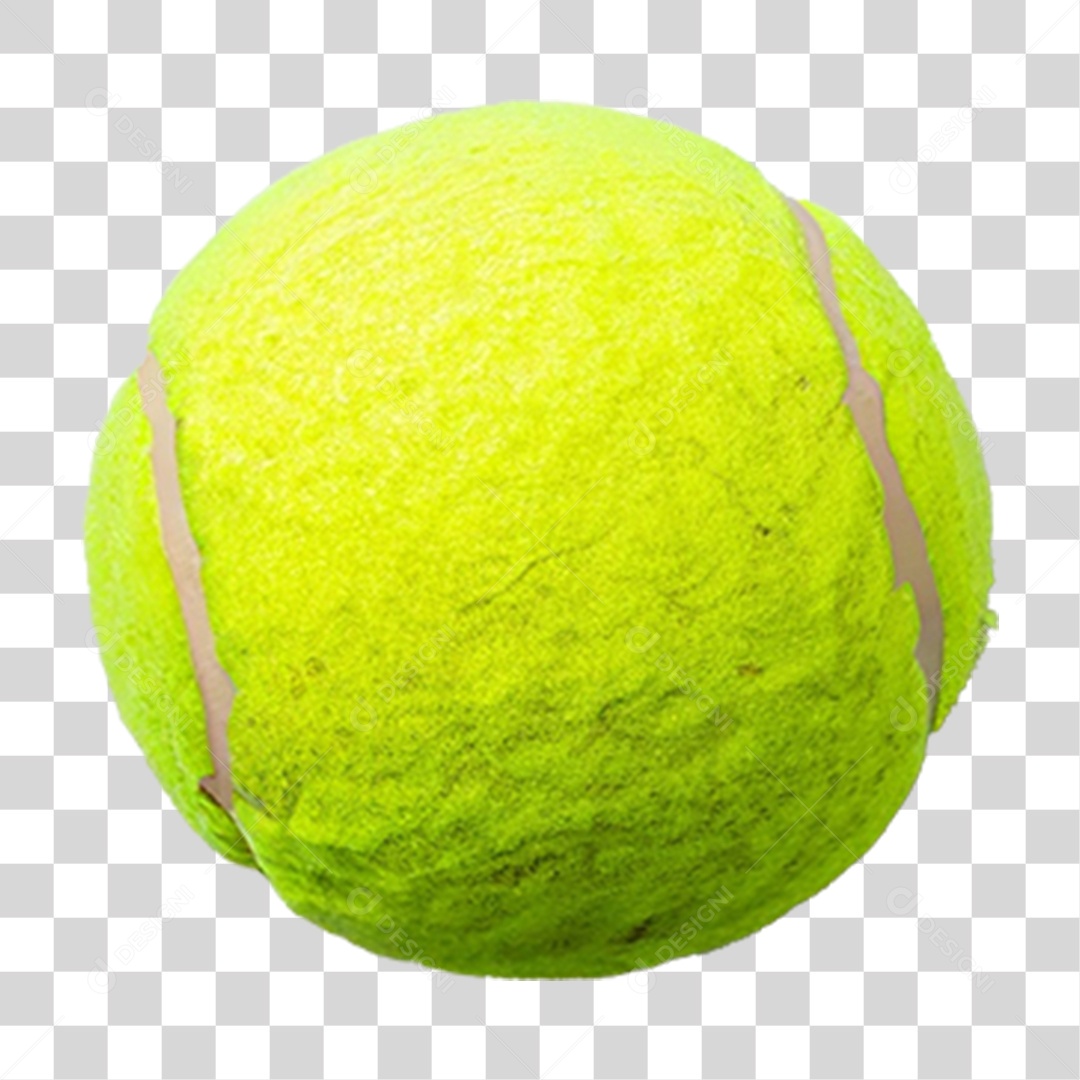 Bola de Tênis Amarela PNG Transparente