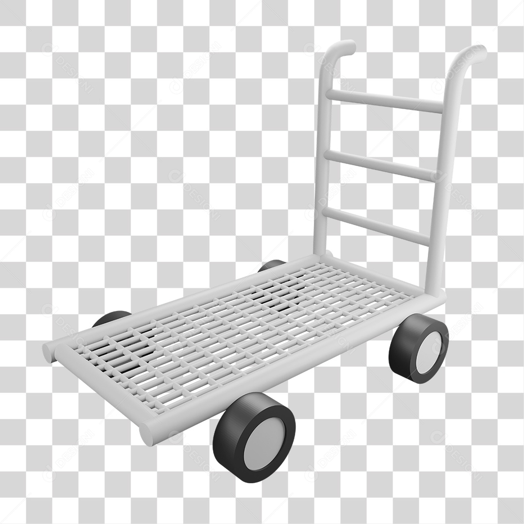 Carrinho para Transporte de Mercadorias Pesadas PNG Transparente