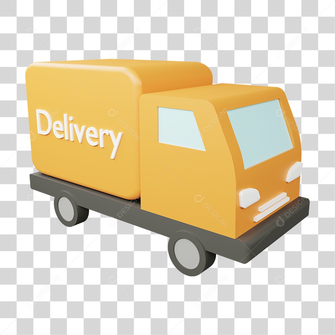 Caminhão de Entregas Delivery PNG Transparente
