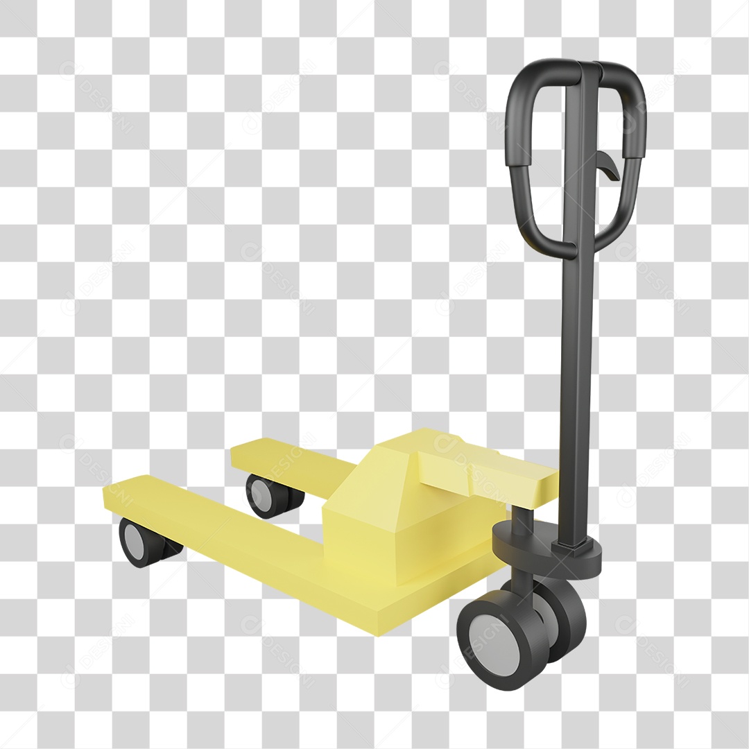 Elemento 3D Elevador de Mão para Composição PNG Transparente