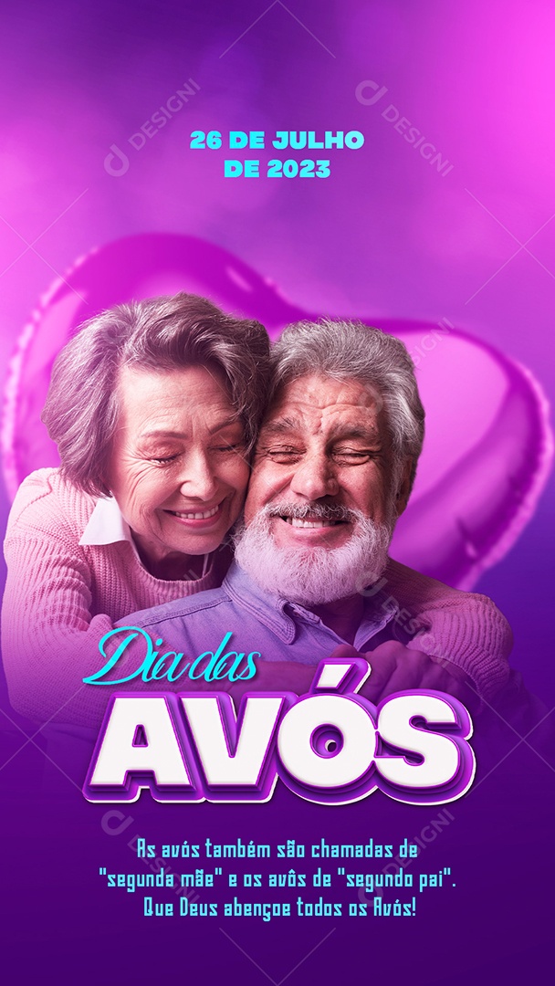 Story Dia dos Avós Social Media PSD Editável