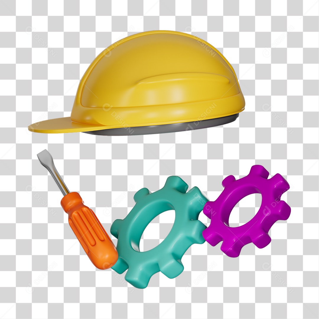 Engrenagem Capacete Chave Fenda Materiais de Construção Reformas PNG Transparente