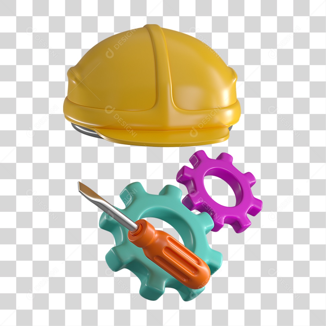 Engrenagem Capacete Chave Fenda Materiais de Construção Reformas PNG Transparente