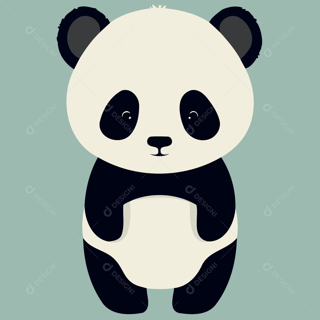 Urso Panda Ilustração Vetor EPS