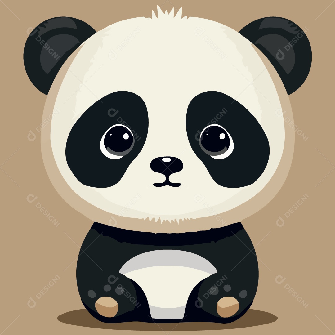 Urso Panda Ilustração Vetor EPS