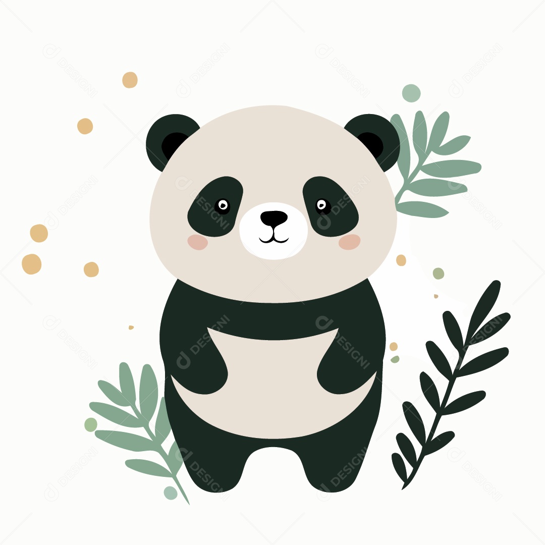 Urso Panda Ilustração Vetor EPS