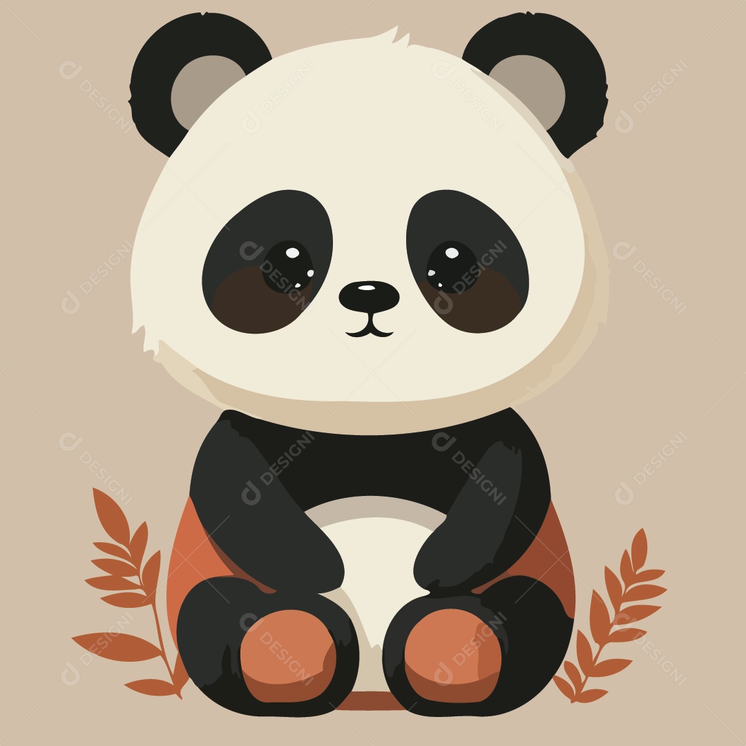 Urso Panda Ilustração Vetor EPS