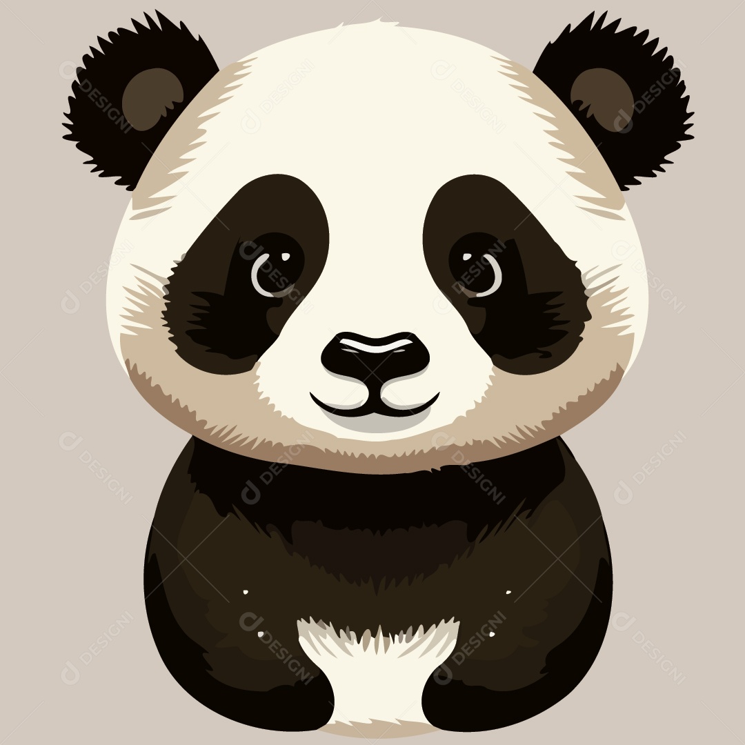 Urso Panda Ilustração Vetor EPS