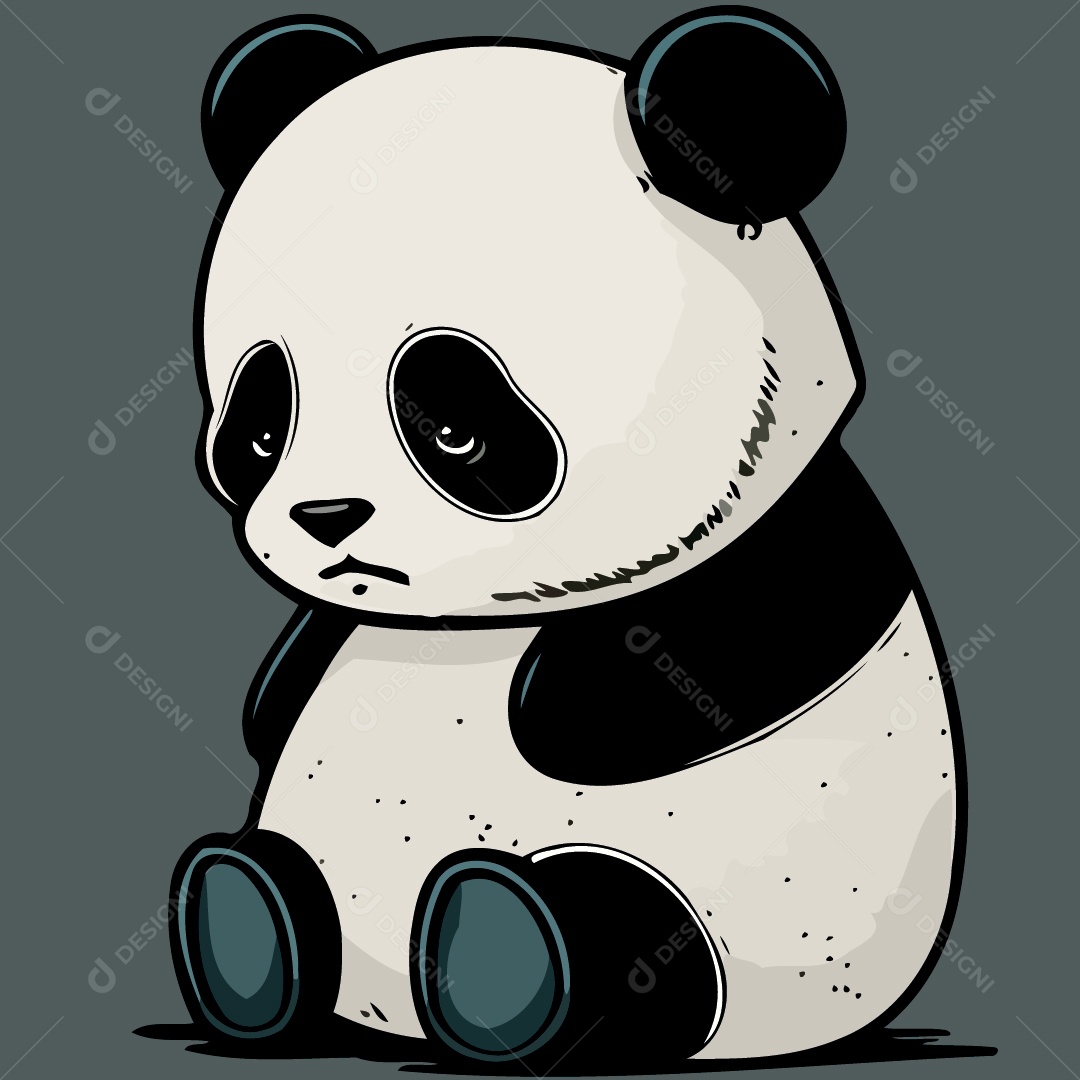 Urso Panda Ilustração Vetor EPS