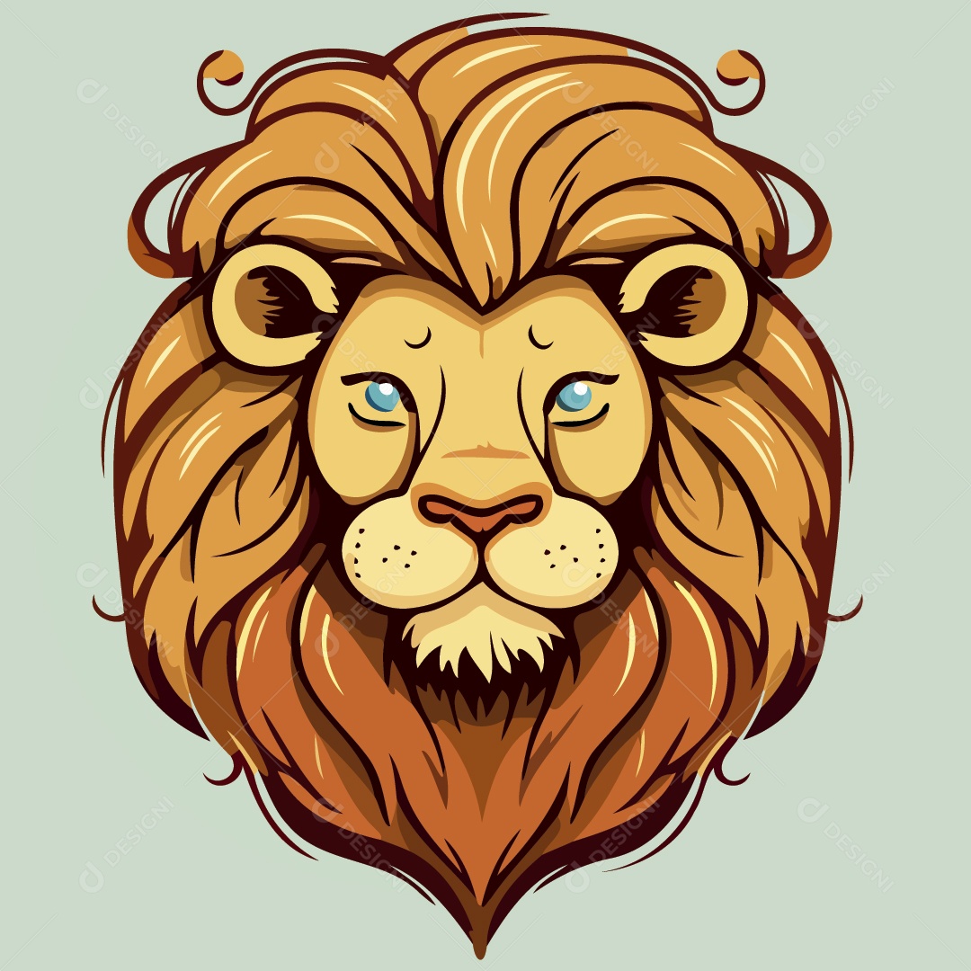 Leão Ilustração Vetor EPS