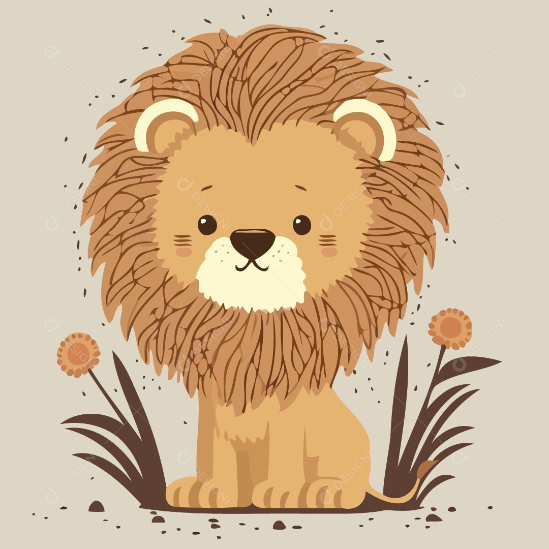 Leão Ilustração Vetor EPS