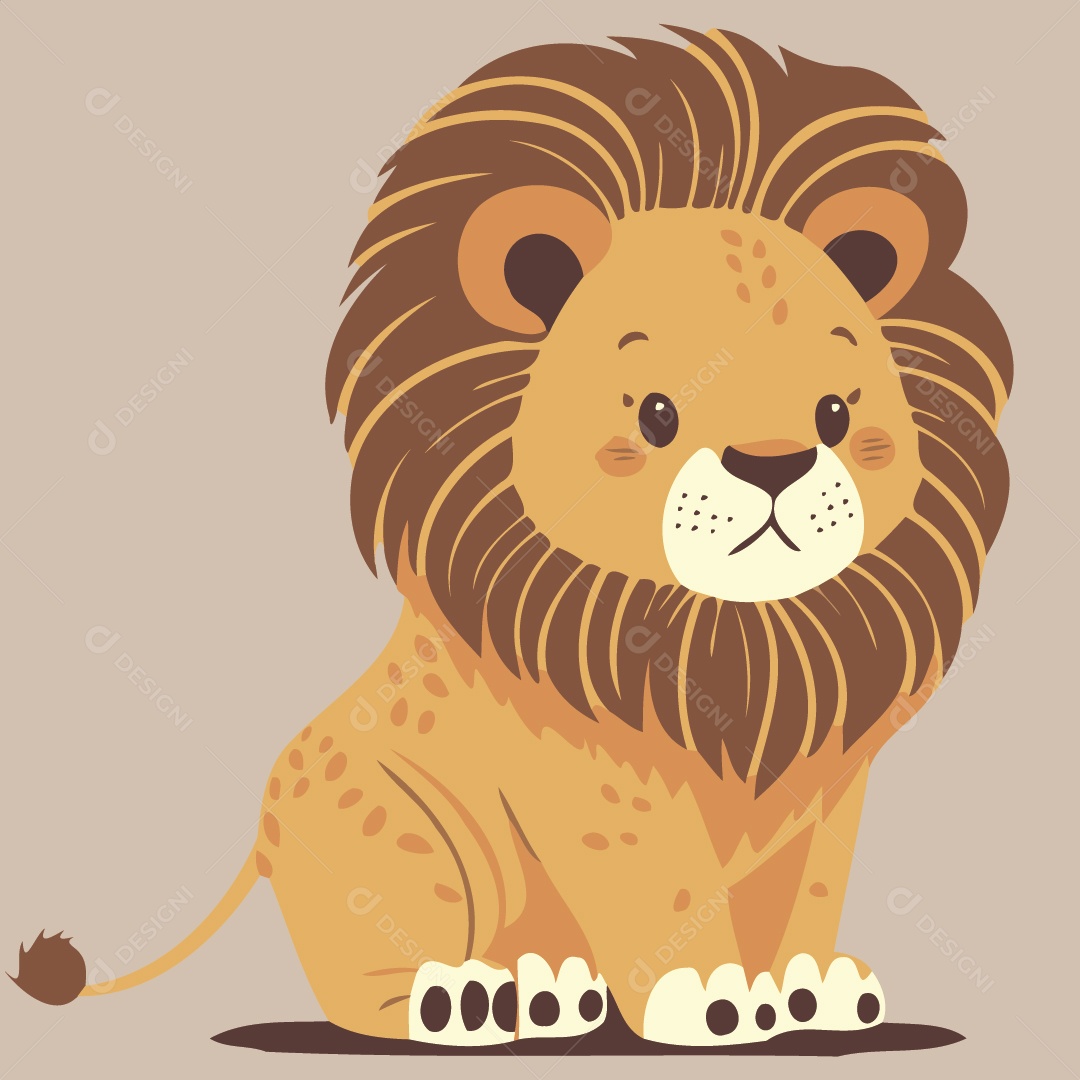 Leão Ilustração Vetor EPS