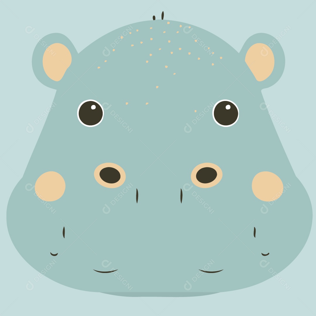 Hipopótamo Ilustração Vetor EPS