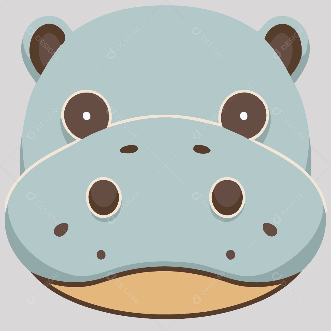 Hipopótamo Ilustração Vetor EPS