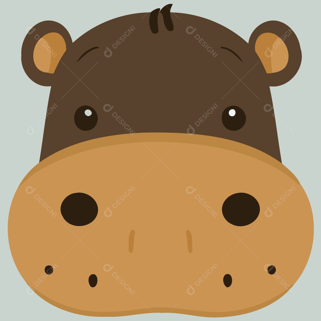 Hipopótamo Ilustração Vetor EPS