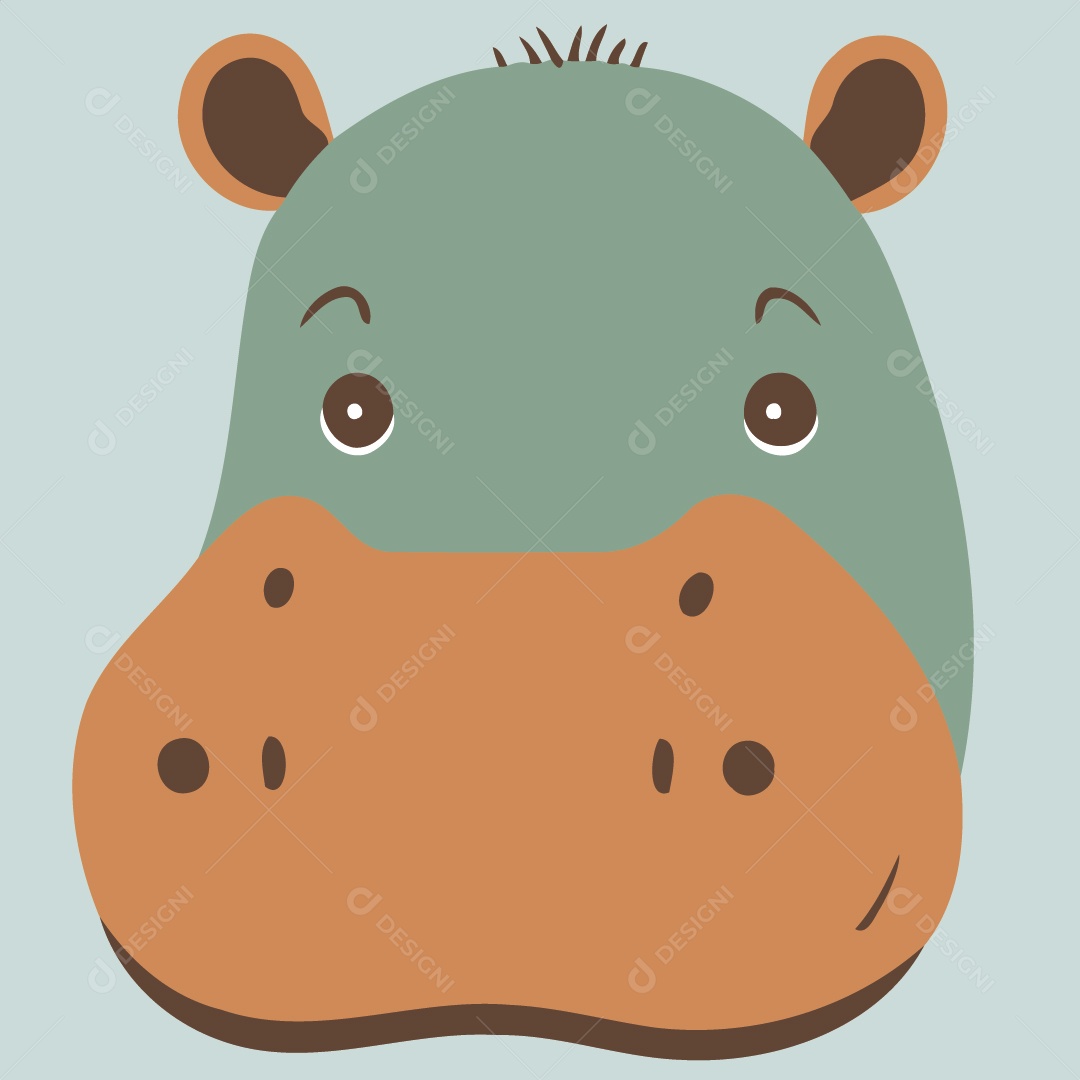 Hipopótamo Ilustração Vetor EPS