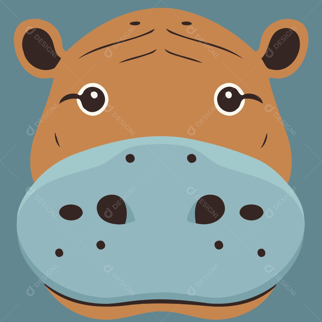 Hipopótamo Ilustração Vetor EPS