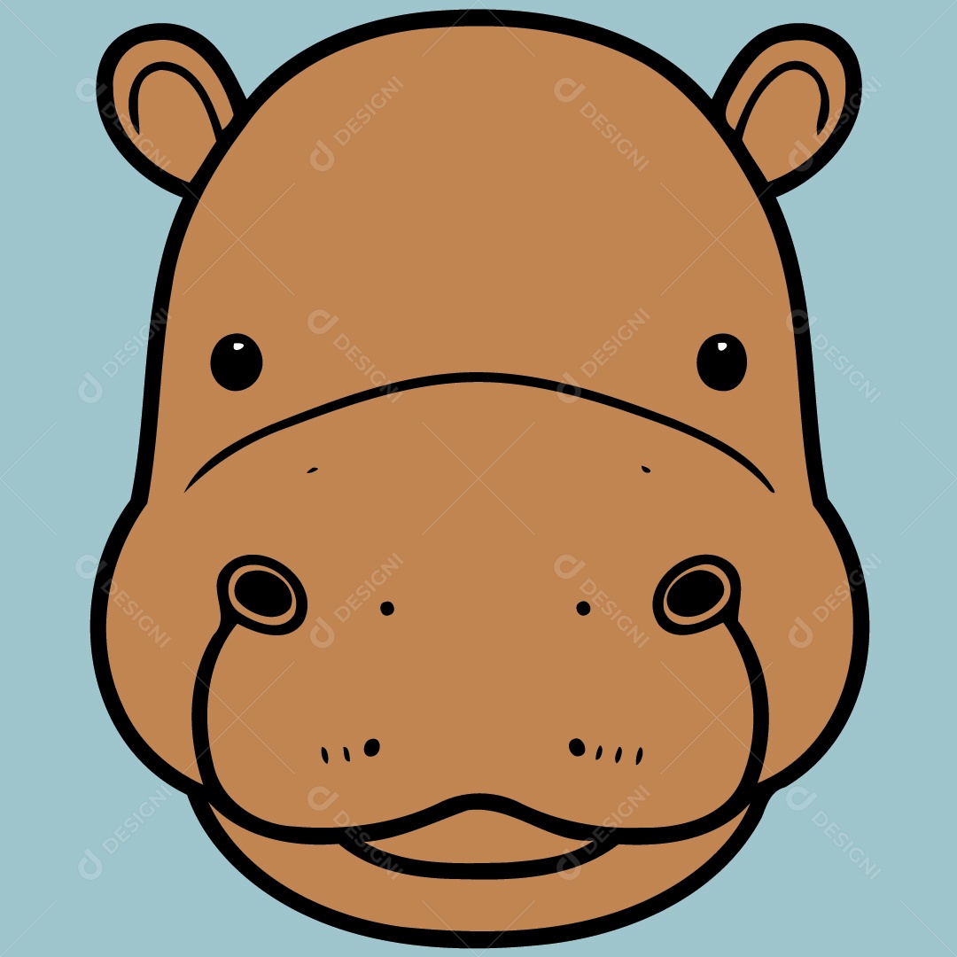 Hipopótamo Ilustração Vetor EPS