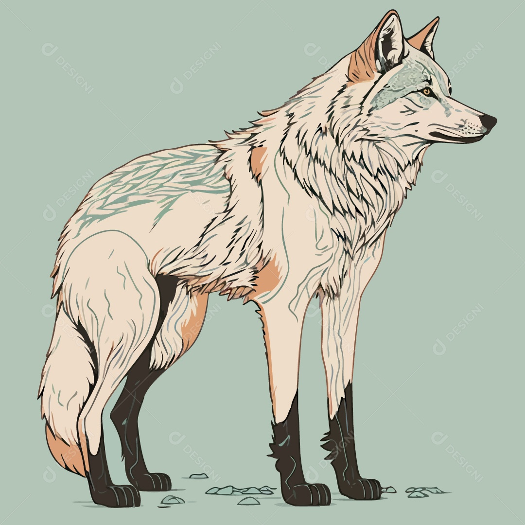 Lobo Ilustração Vetor EPS