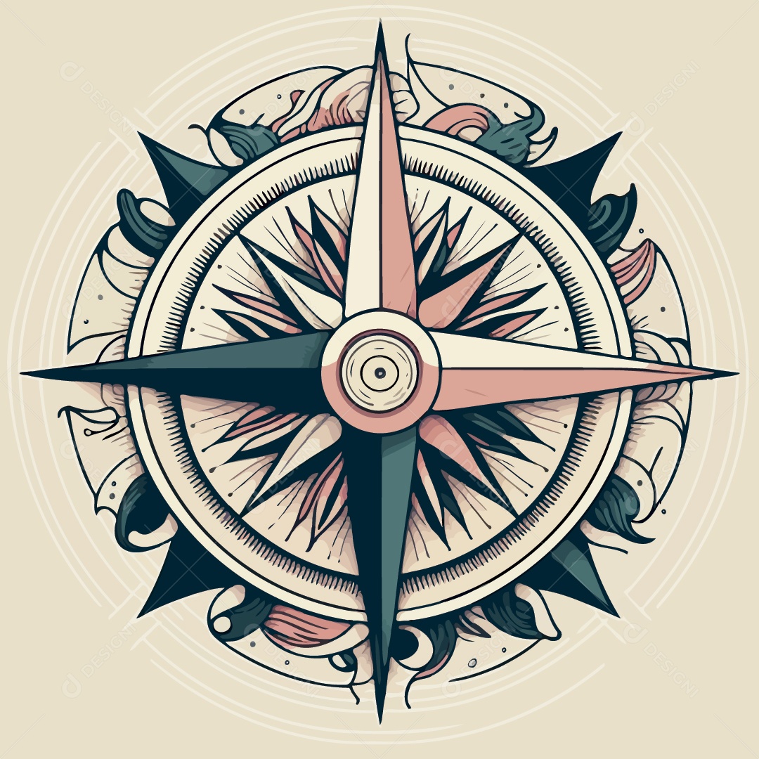Rosa dos Ventos Ilustração Vetor EPS