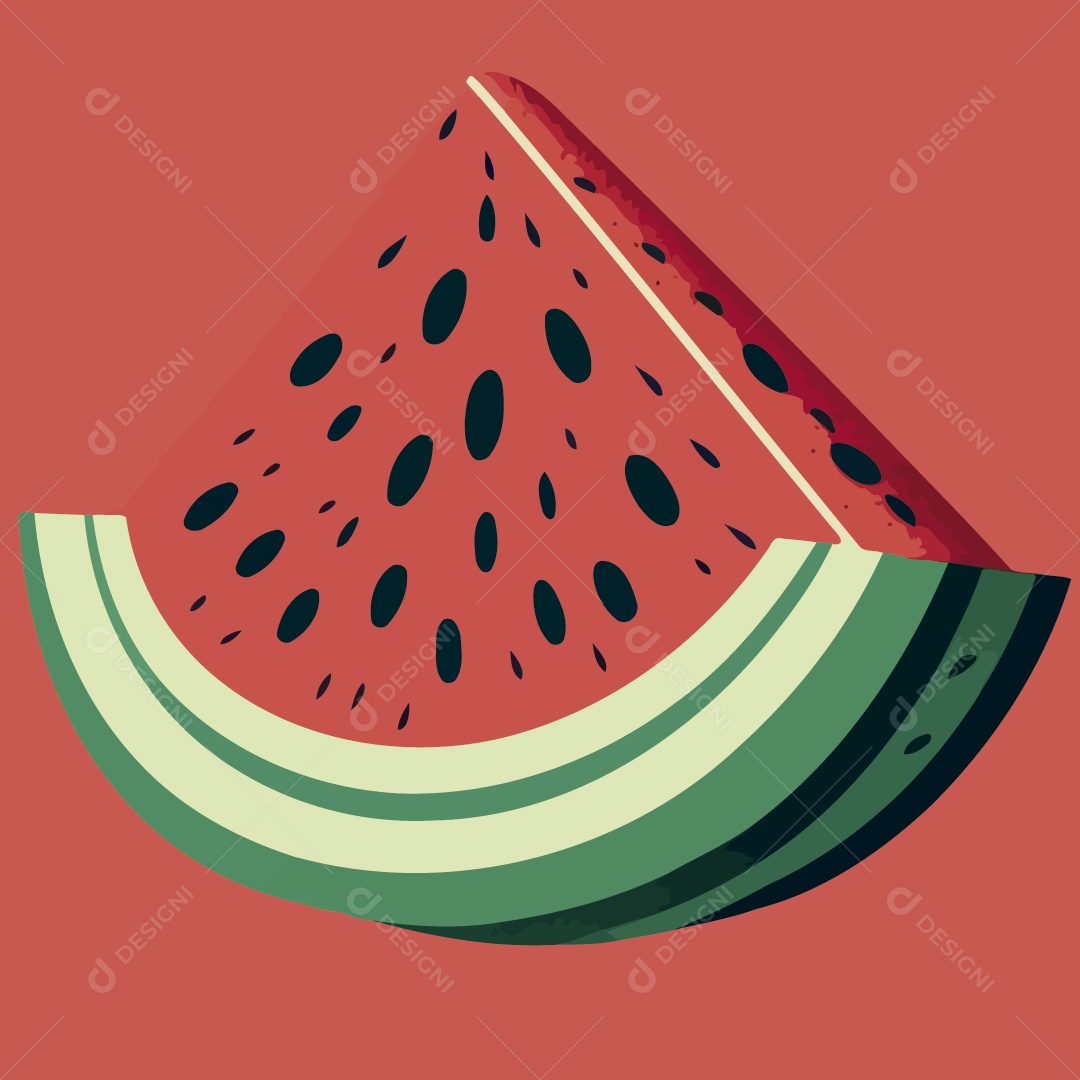 Melancia Ilustração Vetor EPS